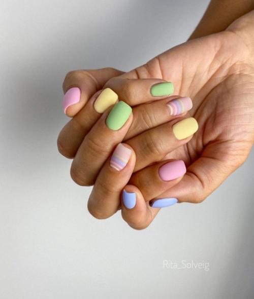 Подборка идей на короткие ногти. 07