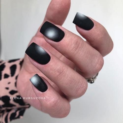 Идеи маникюра в тёмных оттенках. 01