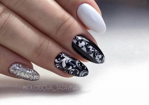 Идеи маникюра в тёмных оттенках. 05