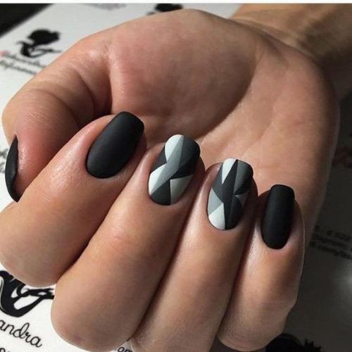 Идеи маникюра в тёмных оттенках. 08