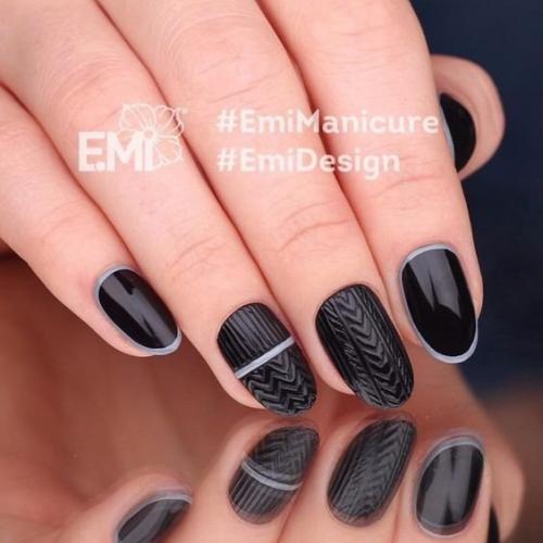 Идеи маникюра в тёмных оттенках. 02