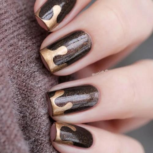 Идеи маникюра в коричневых тонах. 03 Идеи маникюра в коричневых тонах. 03