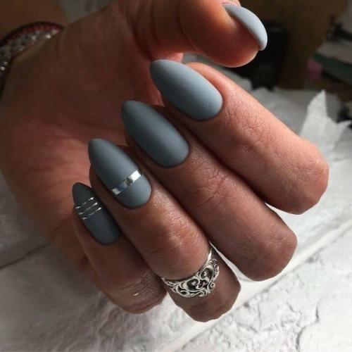 Модный матовый маникюр - отличная альтернатива блестящим глянцевым ногтям. 03