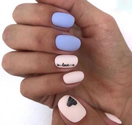 Маникюр с мини - рисунком. 03