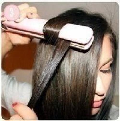 Мы делаем кудряшки при помощи утюжка! 02