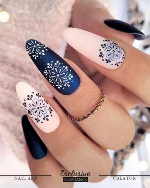 Маникюр на январь, 2024 год. 09