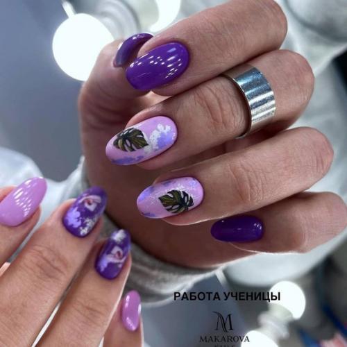 Маникюр в фиолетовых оттенках. 01