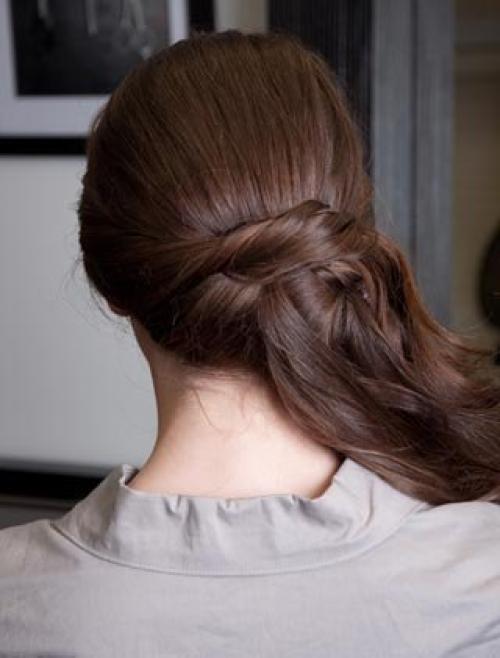 Фото - урок низкая прическа на бок. 07