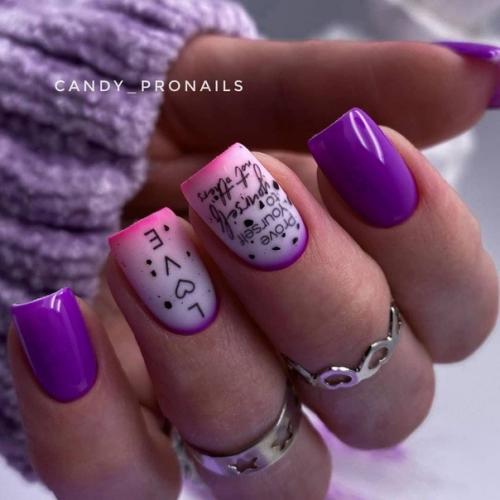 Маникюр в фиолетовых оттенках. 02