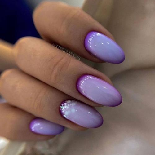 Маникюр в фиолетовых оттенках. 03