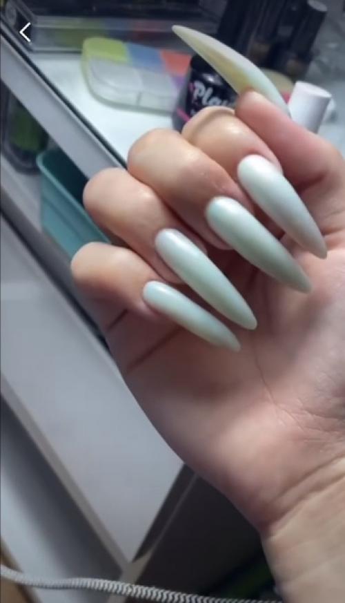 Коррекция ногтей, которым два месяца. 05