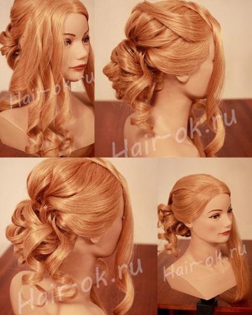 Свадебная прическа с маленькой диадемой. 04