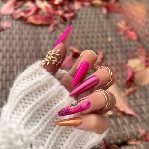 Подборка идей модного маникюра на длинные ногти. 01