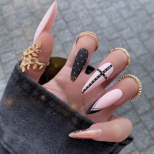 Подборка идей модного маникюра на длинные ногти. 07