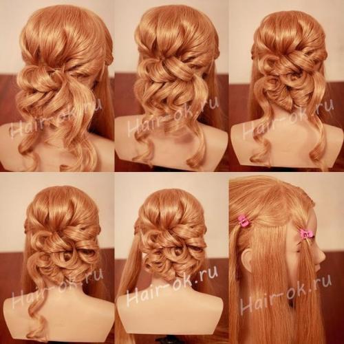 Свадебная прическа с маленькой диадемой. 05