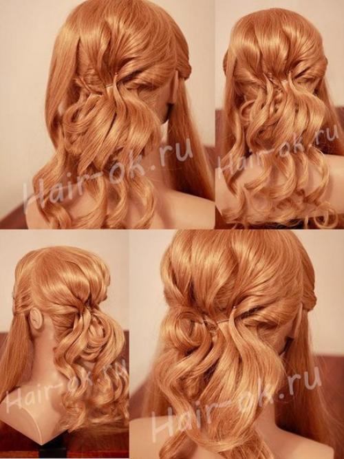 Свадебная прическа с маленькой диадемой. 03