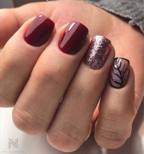 Маникюр на короткие ноготки. 03