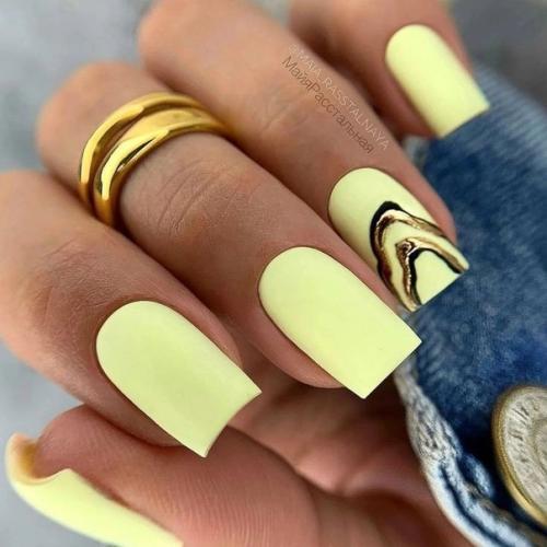 Маникюр на квадратные ногти. 02