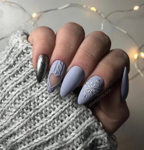 Какой дизайн зимнего маникюра лучший? 08
