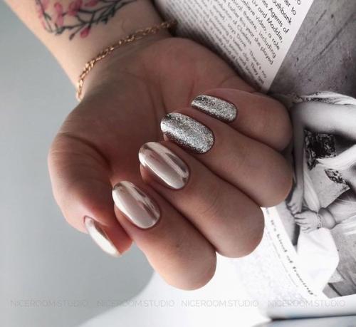 Маникюр на квадратные ногти. 05