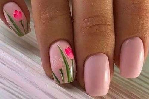 Рисунки для нежного маникюра. 01