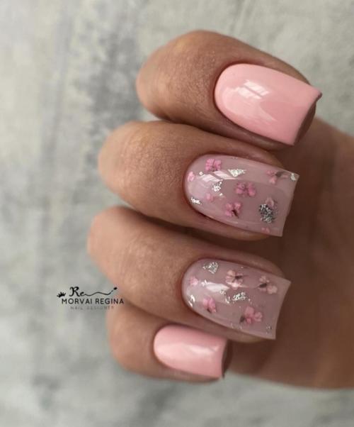 Идеи маникюра на квадратные ногти. 09