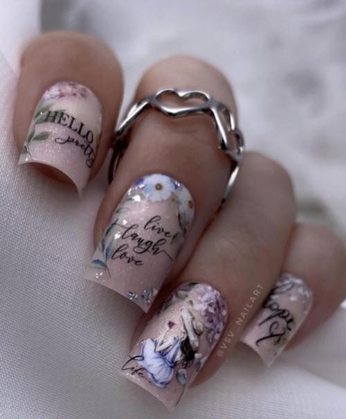 Идеи маникюра на квадратные ногти. 06