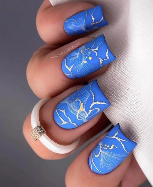 Идеи маникюра на квадратные ногти. 04