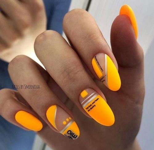 Подборка маникюра с диагональным френчем. 05