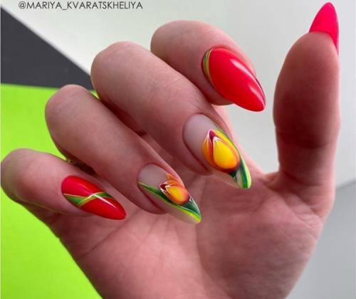 Самые весенние дизайны - это конечно всевозможные цветы. 07