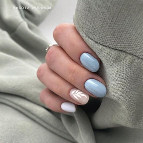 Маникюр на короткие ноготки. 03