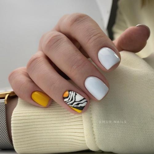 Маникюр на короткие ноготки. 01