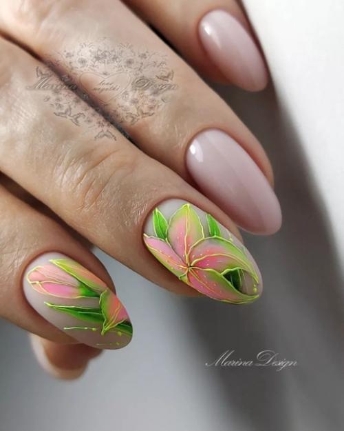 Принесла вам букет весенних цветов, правда в виде дизайнов для ногтей. 06