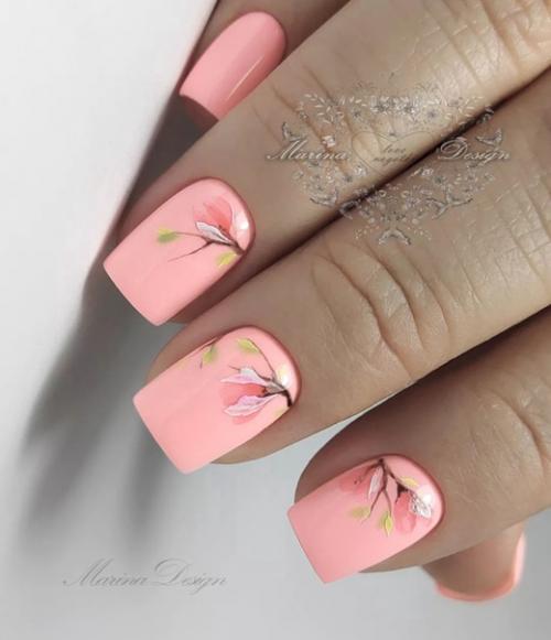 Принесла вам букет весенних цветов, правда в виде дизайнов для ногтей. 08