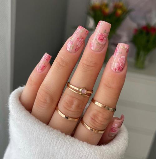 Принесла вам букет весенних цветов, правда в виде дизайнов для ногтей. 03