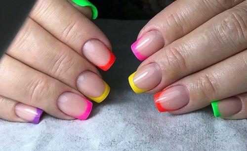 Разноцветный френч. 10. 05