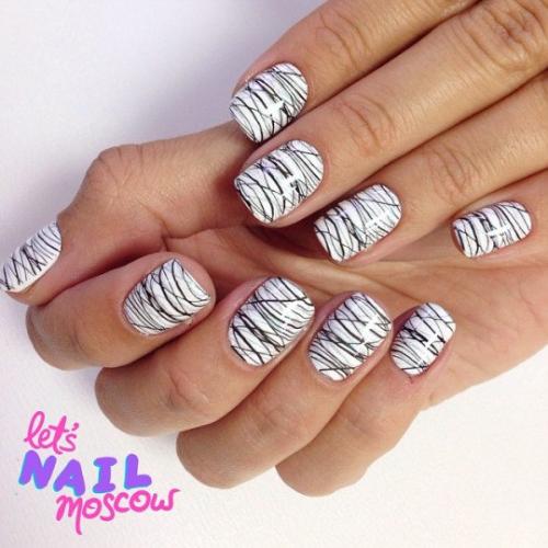 Подборка черно-белых маникюров? 09