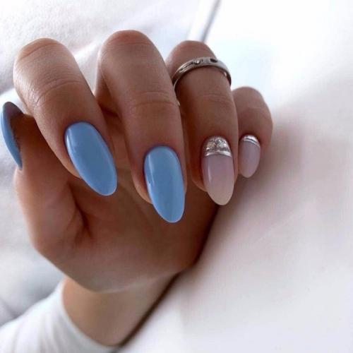 Маникюр в голубом цвете. 05
