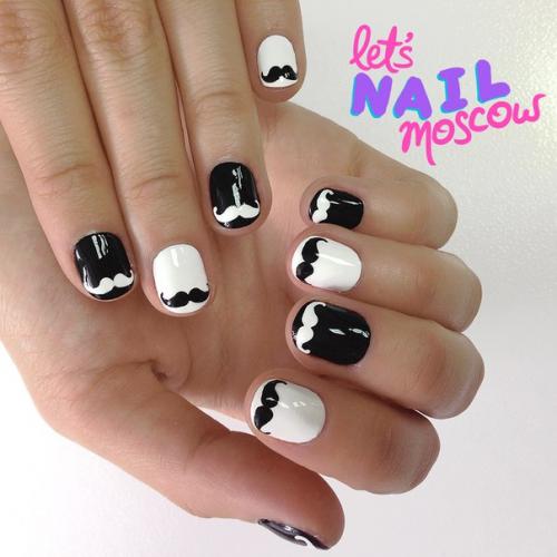 Подборка черно-белых маникюров? 08