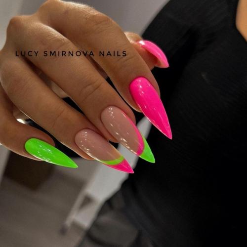 Подборка маникюра на острые ноготки. 09