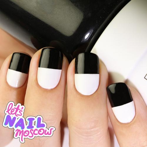 Подборка черно-белых маникюров? 05
