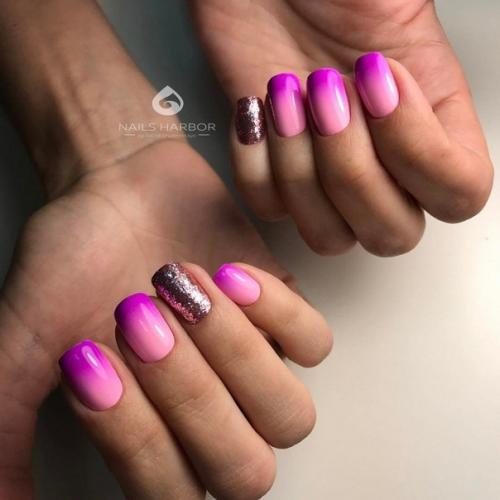 Идеи нежного маникюра с омбре. 03