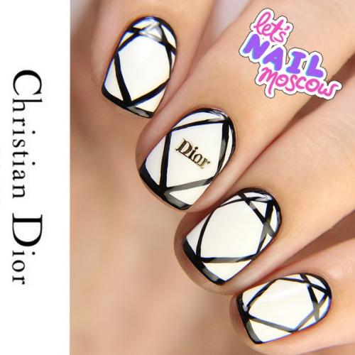 Подборка черно-белых маникюров? 03