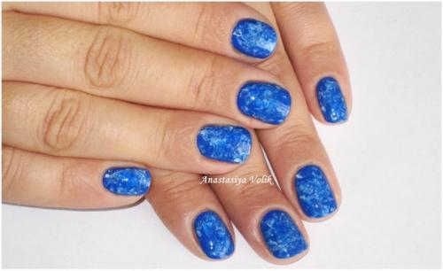 Мраморный маникюр.  Мк: 01