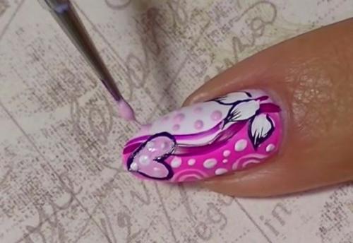 Маникюр с акриловыми сердечками (пошаговый урок). 05
