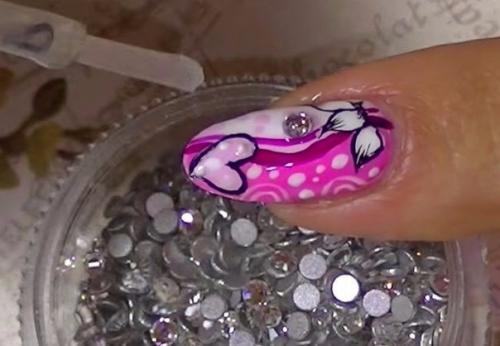 Маникюр с акриловыми сердечками (пошаговый урок). 07