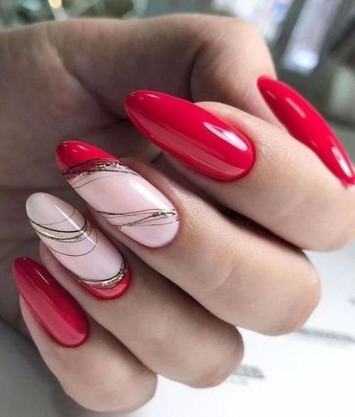 Подборка Идей маникюра в красном цвете. 05