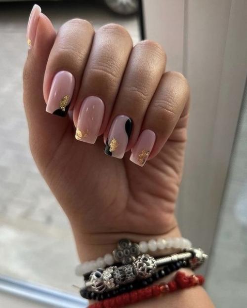 Идеи маникюра на квадратные ногти. 07