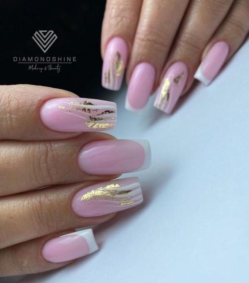 Идеи маникюра на квадратные ногти. 05