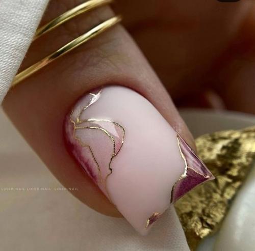 Идеи маникюра на квадратные ногти. 01